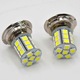 Bec LED P26S 12V motorkerékpárhoz, 24 x SMD 5050, közvetlen izzószálcsere, 21 x 43.5 mm, 2 db-os készlet.