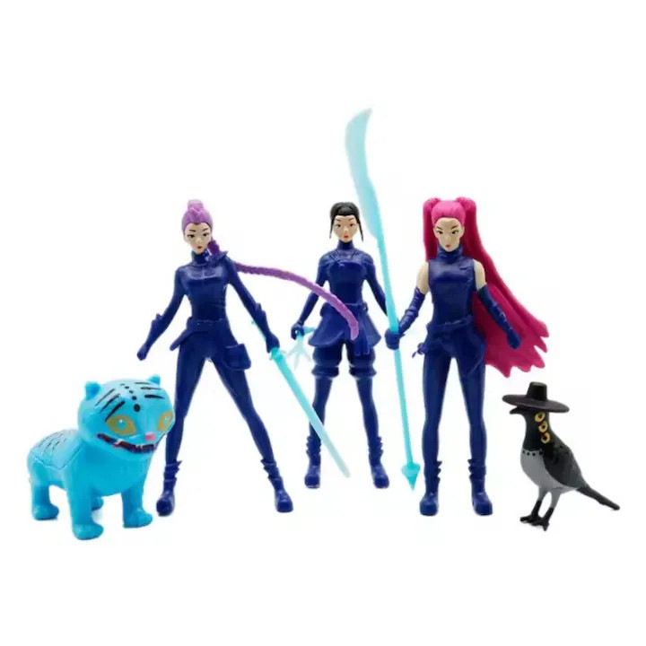 5 db-os figura szett Carmdering Demon Hunters Derpys, Derpys/Tiger/Rumi/Mira/Zoey, többszínű, 11 cm