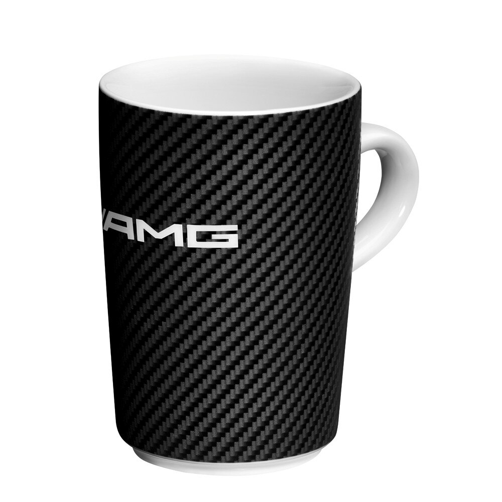 Cana Mercedes AMG din portelan cu aspect Carbon-Look, Negru