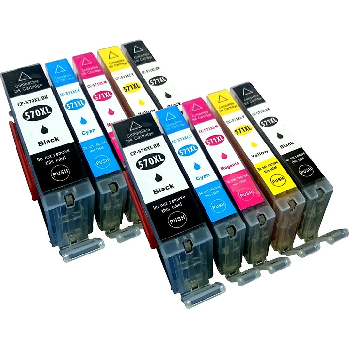 GraphiteK 570XL 10 darabos tintapatron készlet, magenta / fekete / sárga / cián