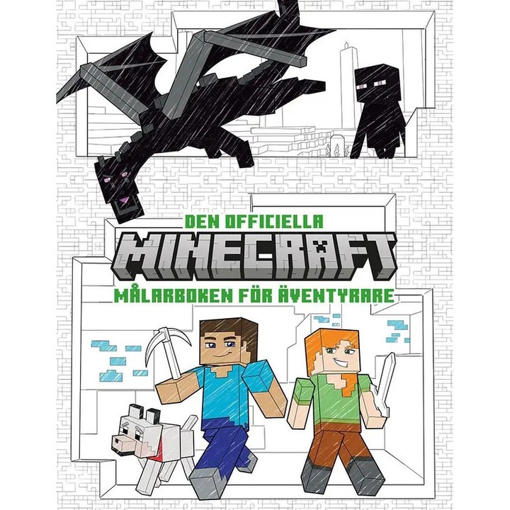 Minecraft Coloring Book for Adventurers, format A4, peste 40 de pagini