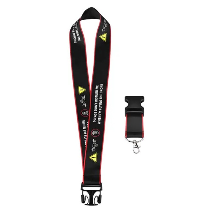 Curea de gat pentru telecomanda din material textil, reglabila, cu catarama de eliberare rapida si mesaj 'Please don't disturb me when I'm flying', pentru Avata 2, multicolor, 64 cm