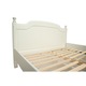 Pat lemn masiv Ramely, Alb 140x200 cm