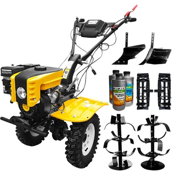 Pachet motocultor Profesional AgroPro HS 1000B far, 7 CP, freza segmentabila 110 cm, roti cauciuc, roti metalice, plug arat, rarita reglabila + CADOU 1l ulei motor +2l ulei transmisie AgroPro Pachet motocultor Profesional AgroPro HS 1000B far, 7 CP, freza segmentabila 110 cm, roti cauciuc, roti metalice, plug arat, rarita reglabila + CADOU 1l ulei motor +2l ulei transmisie AgroPro