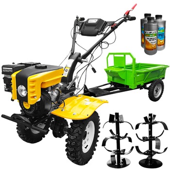 Pachet motocultor Profesional AgroPro HS 1000B cu far, motor 7 CP, latime de lucru 110 cm, senzor de ulei, freze, roti cauciuc, remorca + CADOU 1l ulei motor +2l ulei transmisie AgroPro Pachet motocultor Profesional AgroPro HS 1000B cu far, motor 7 CP, latime de lucru 110 cm, senzor de ulei, freze, roti cauciuc, remorca + CADOU 1l ulei motor +2l ulei transmisie AgroPro