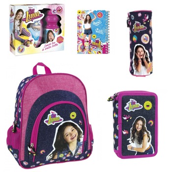 Set Gradinita Soy Luna 1 - Rucsac mic, Penar echipat , Etui, Agenda, Set cutie alimente + sticla de apa Set Gradinita Soy Luna 1 - Rucsac mic, Penar echipat , Etui, Agenda, Set cutie alimente + sticla de apa
