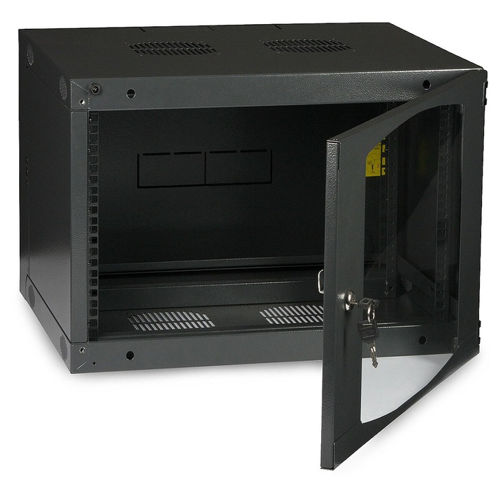 Signal 9U 19'' rack szekrény (450mm, felfüggesztett, dupla nyílással)