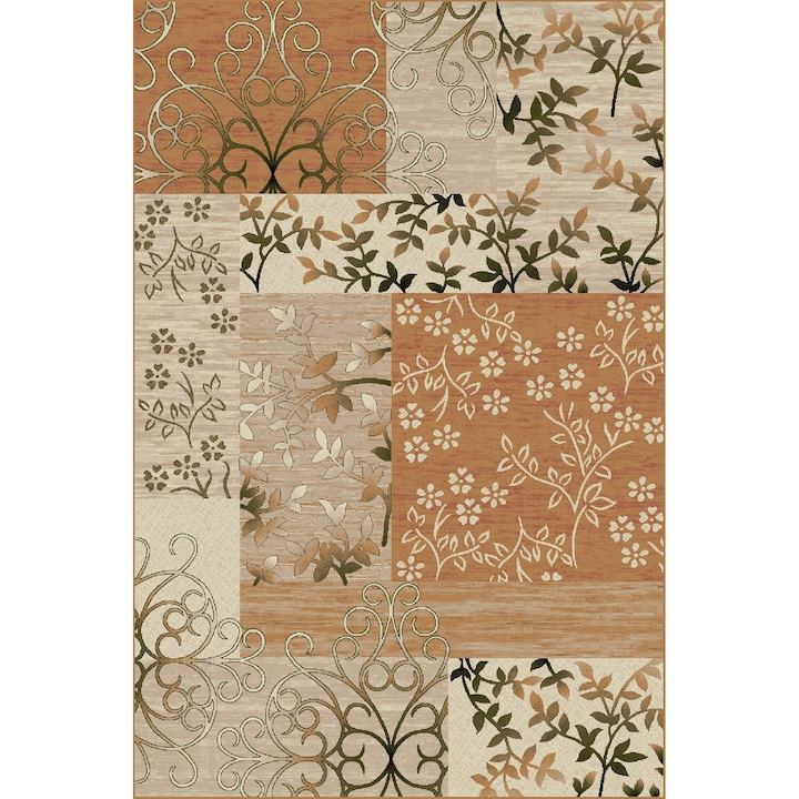 Modern szőnyeg, Lotos 1521, Bézs / Krém, 60x110 cm, 1800 gr/m2