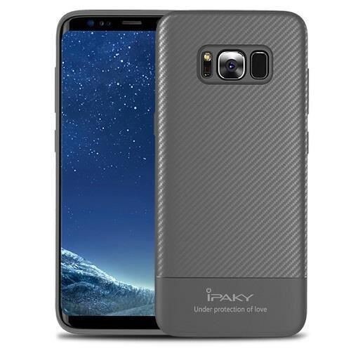 Husa Ipaky Fibre Carbon Gri Pentru Samsung Galaxy S8 G950
