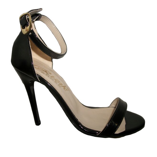 Sandale cu toc inalt, cu doua barete,D&J Exclusive, Negru, 39