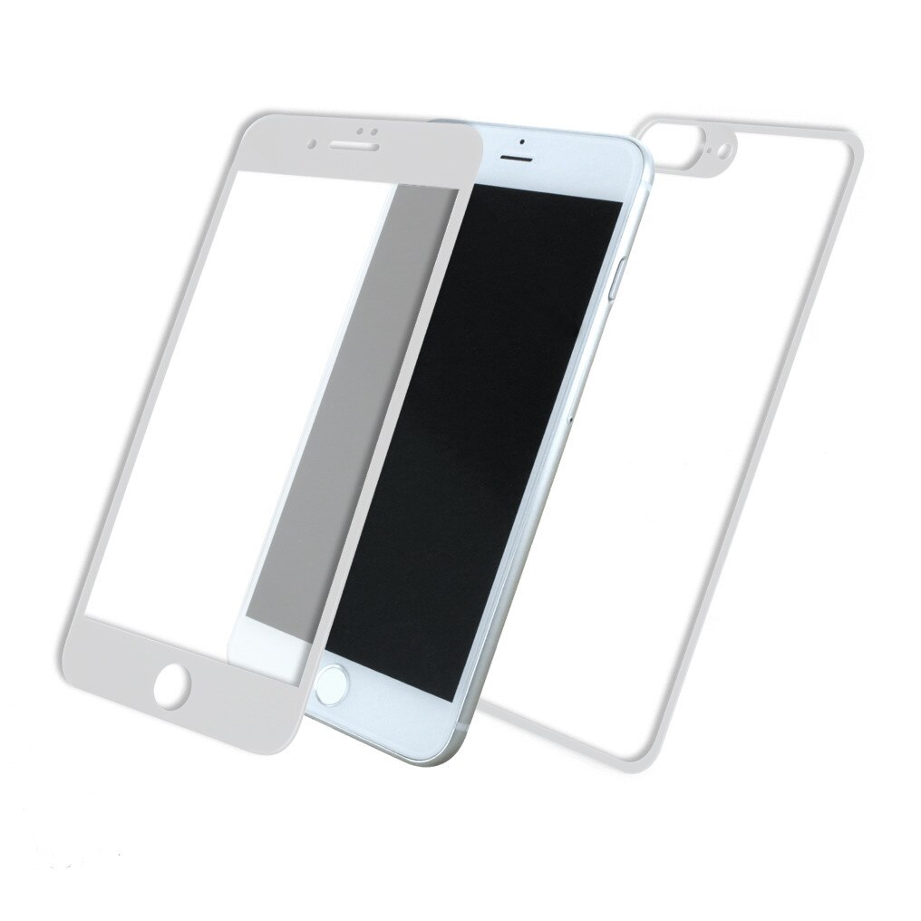 Folie protectie sticla securizata 5D iPhone 8 Plus/ 7 Plus, fata & spate Clear/White
