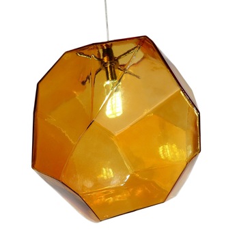 Pendul Thais, din sticla, culoare galben cu led inclus, diametru 20cm, Maison M Pendul Thais, din sticla, culoare galben cu led inclus, diametru 20cm, Maison M