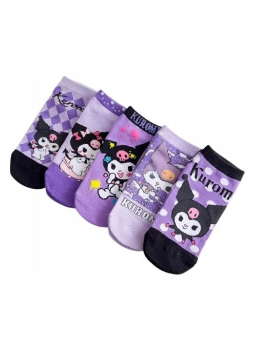 SOSETE SCURTE SOSETE PENTRU TINERI MIX DE MODELE KUROMI 5 PERECHI 34-40