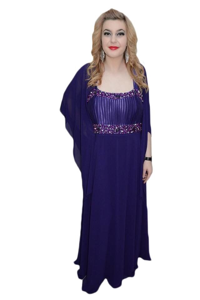 Rochie cu maneci asimetrice, voal fin , D&J Exclusive, Mov