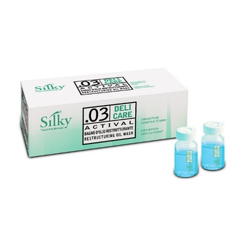 Ulei pentru revitalizarea si structurarea parului uscat, despicat si fragil, Silky Actival 10 fiole x 10 ml Ulei pentru revitalizarea si structurarea parului uscat, despicat si fragil, Silky Actival 10 fiole x 10 ml