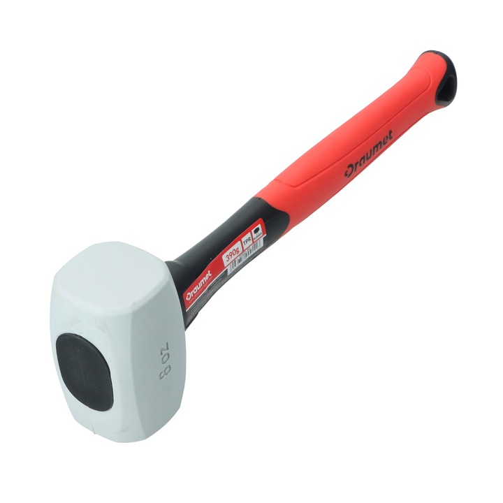 Ciocan cauciucat alb cu maner din fibra 390Gr Draumet