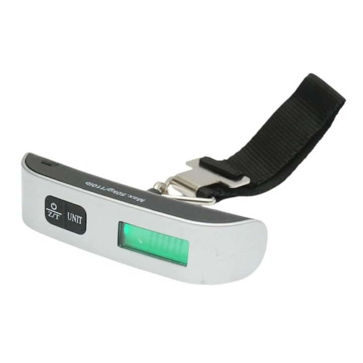 Digitális Poggyászmérleg LCD kijelzővel, 50 kg kapacitás, 10 g pontosság