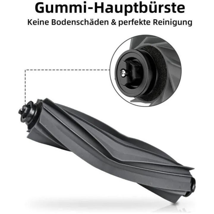 Gumi fő kefe robotporszívóhoz k0312-0805-CD17721, forgó henger, fekete, 1 db