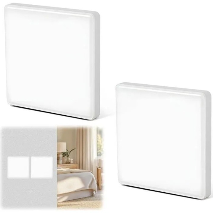 Placa de acoperire pentru doze electrice k0312-0805-CD14675, metala 86x86 mm, alb, set 2 buc