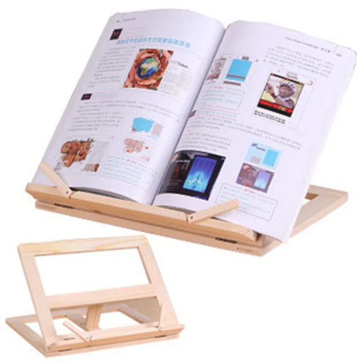 Suport de lectura din lemn pliabil pentru carte/tableta k0312-0805-CD20361, natural, 30.5 x 24 cm