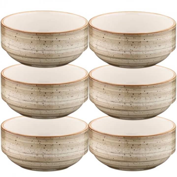 BONNA TERRAIN 6 db-os egymásra rakható tálkészlet 14 cm 500 ml