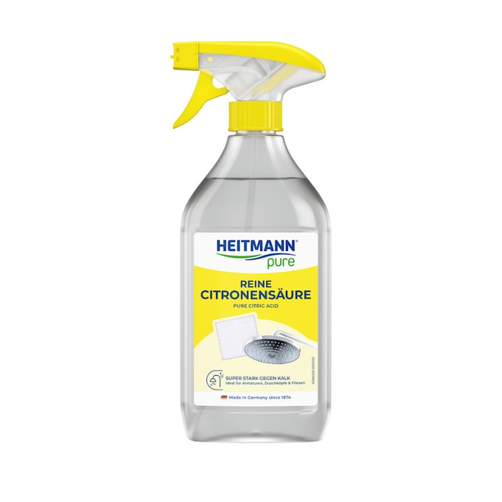 Detergent cu acid citric pentru baie și bucătărie HEITMANN pure, 500 ml