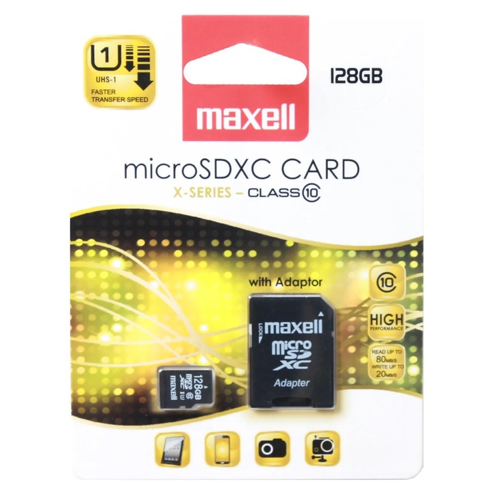 Карта памет Maxell micro SDXC, 128GB