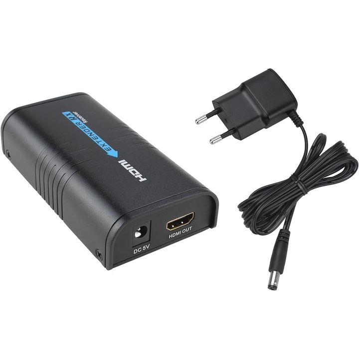 Agptek KVM HDMI hosszabbító 1080P@60Hz USB, billentyűzet/egér vezérlés, 100m