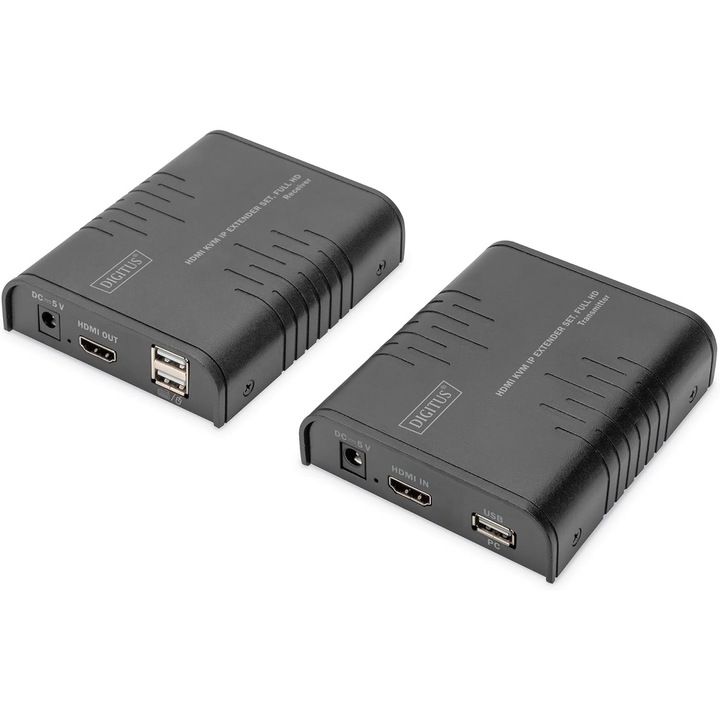 KVM HDMI DIGITUS FullHD 1080p/60Hz hosszabbító - Adó + Vevő