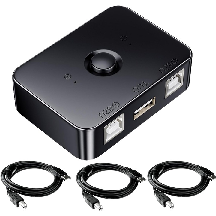 USB 2.0 2 az 1-ben kapcsoló eszközmegosztáshoz (nyomtató, szkenner)