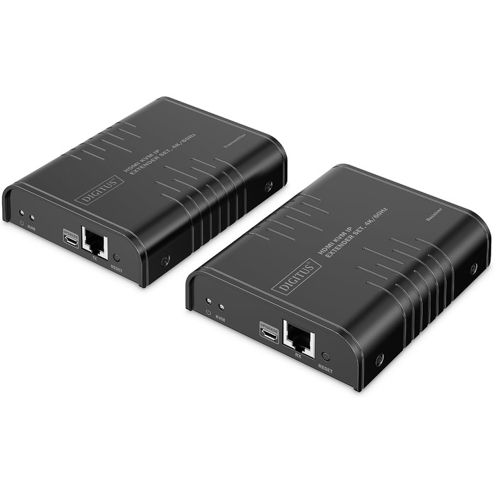 KVM hosszabbító DIGITUS HDMI 4K 60Hz, 40m, 2x USB, CAT 6