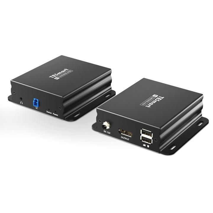 KVM DisplayPort 8K hosszabbító 300m OM4 optikai szálas
