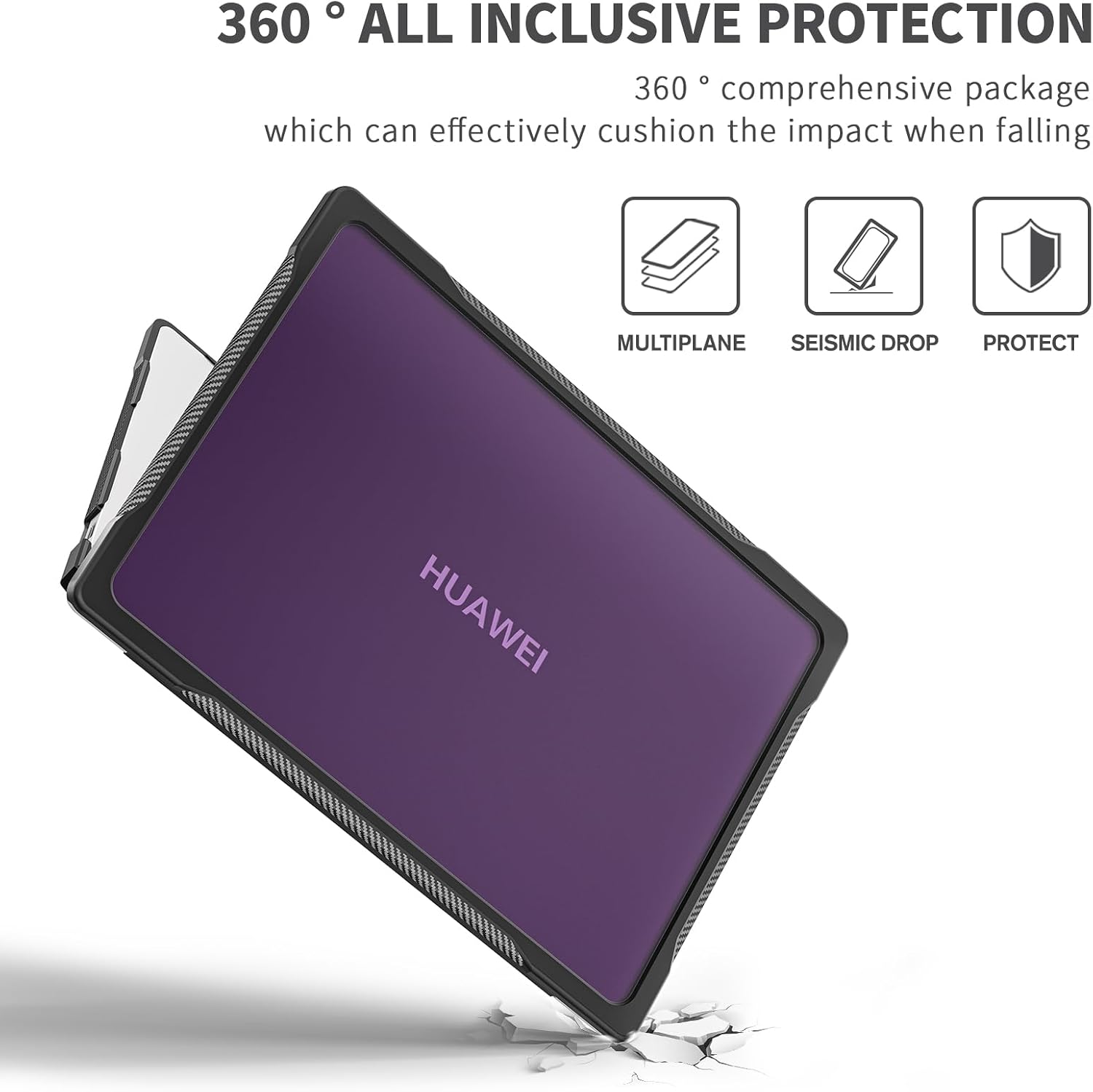 Carcasa Dura Huawei MateBook D14 2023, Protectie 360°, Rosu