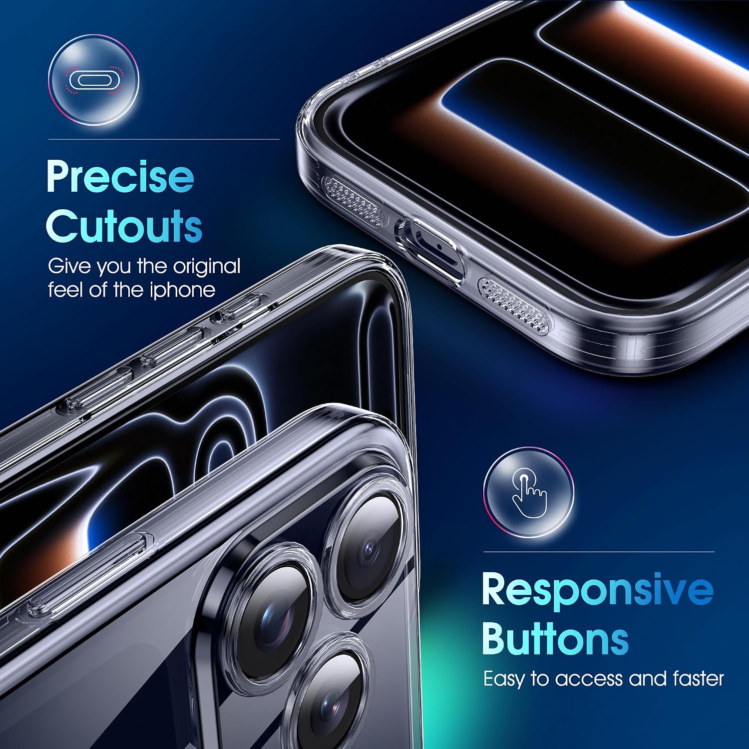 Husa pentru iPhone 18 Pro, Anti-Shock 1.5mm, cu protectie lentile, transparenta