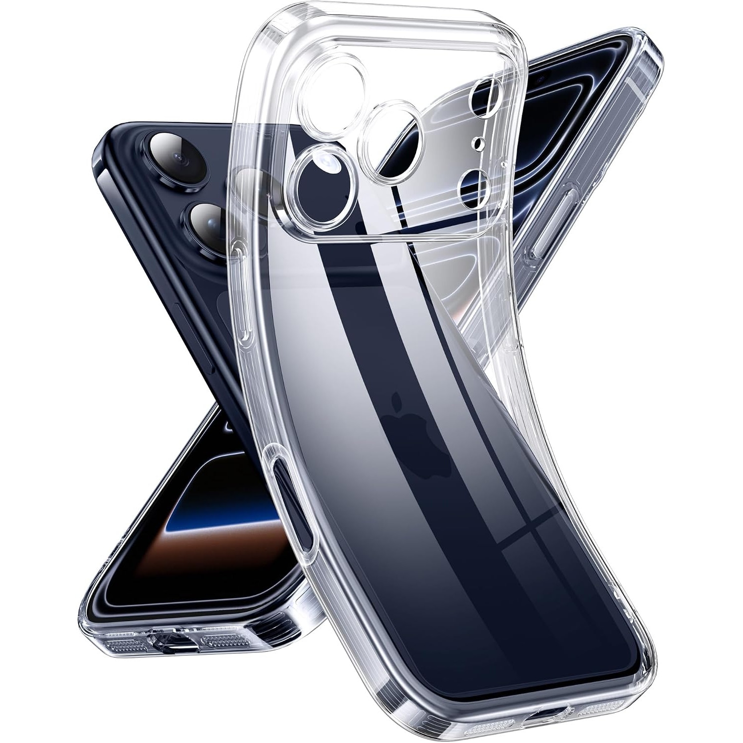 Husa pentru iPhone 18 Pro, Anti-Shock 1.5mm, cu protectie lentile, transparenta