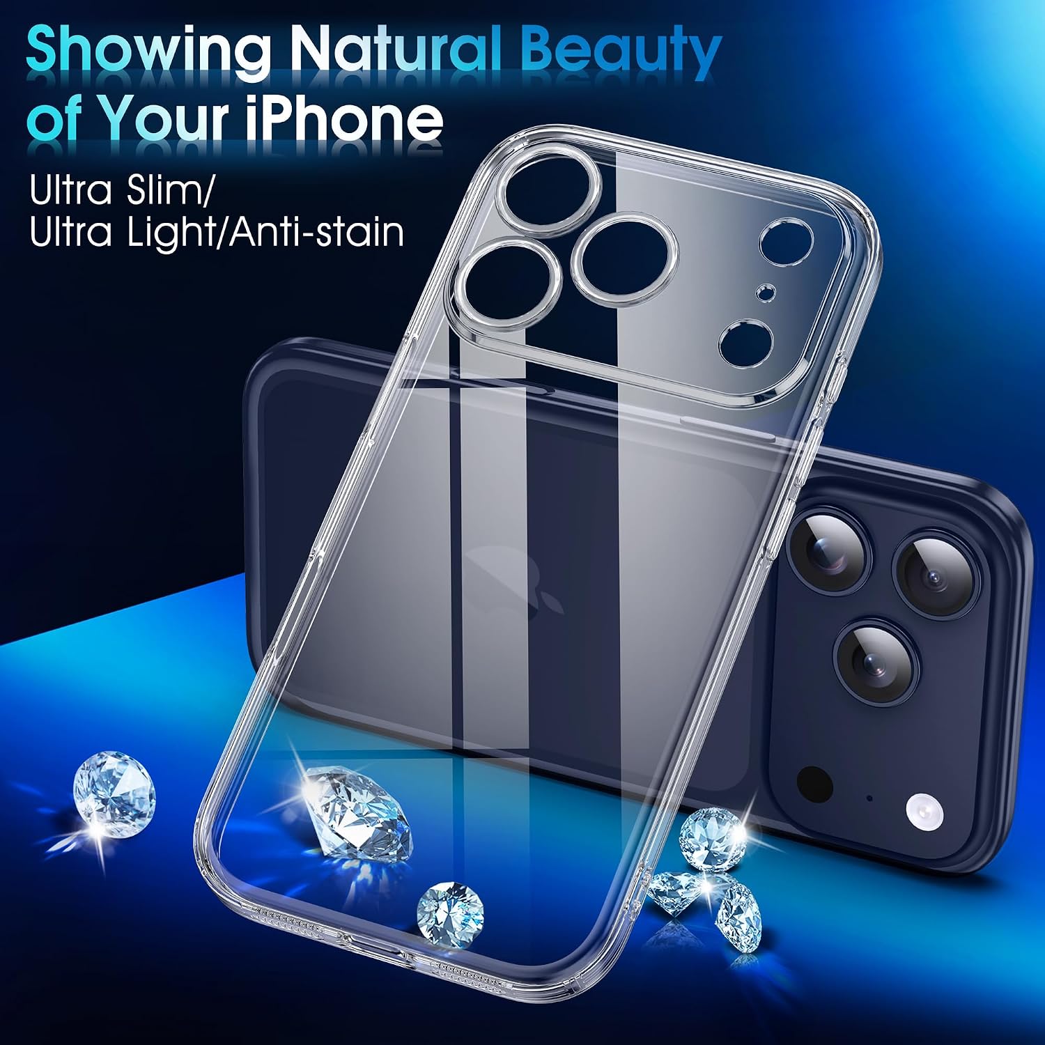 Husa pentru iPhone 18 Pro, Anti-Shock 1.5mm, cu protectie lentile, transparenta