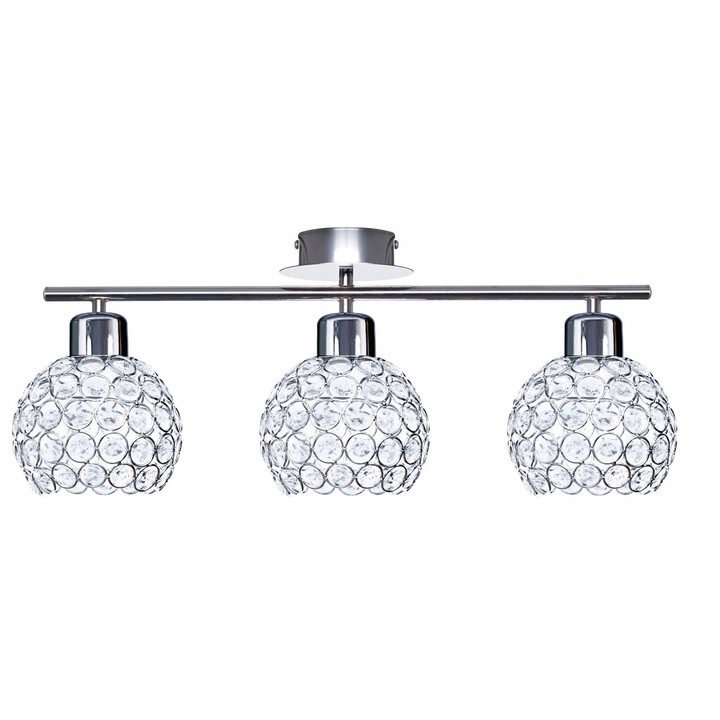 Lampa Plafoniera Cristal Crom LED E27 Design Modern