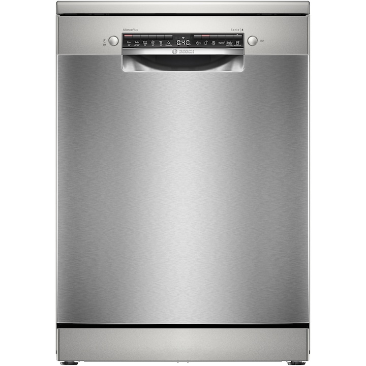 Masina de spalat vase Bosch SMS4EVI09E, 14 seturi, 6 programe, Efficient Dry, Hygiene+, Home Connect, DosageAssist, Silent Plus, Silence on demand, Clasa B, 60 cm, Inox