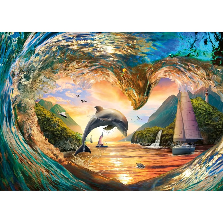 Puzzle Ravensburger 1000 Piese - Salt in Apus - Romantic, 14+ Ani