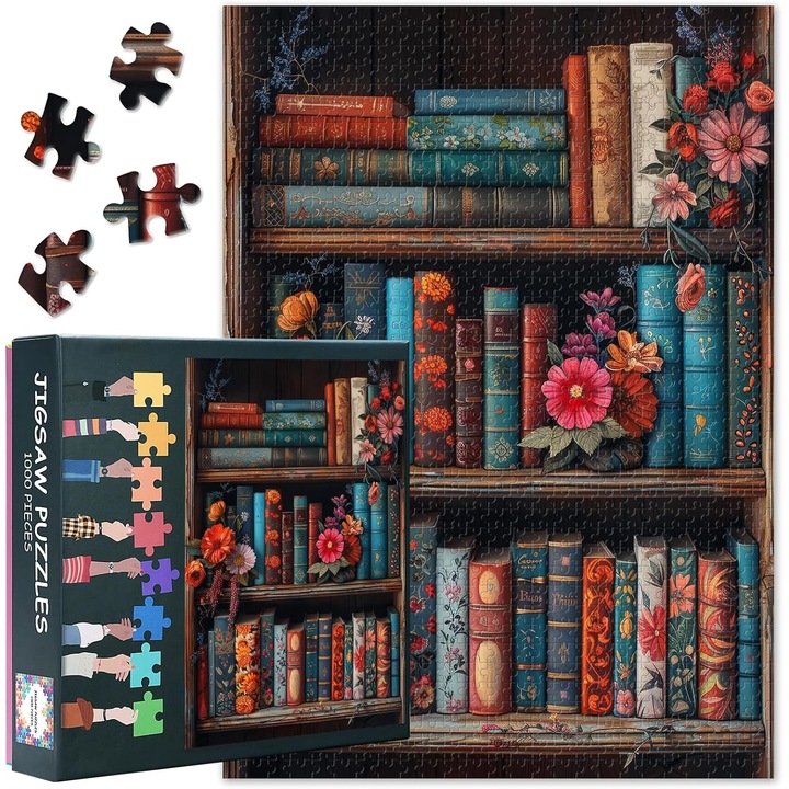 Puzzle 1000 Piese Carti Vintage Flori Inflorite (70x50cm)