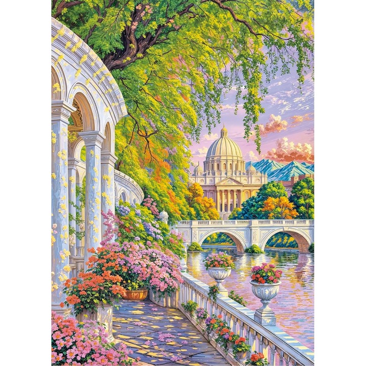 Puzzle 1000 Piese: Provocare Imposibila, Biserica Primavara, Cadou Inteligent