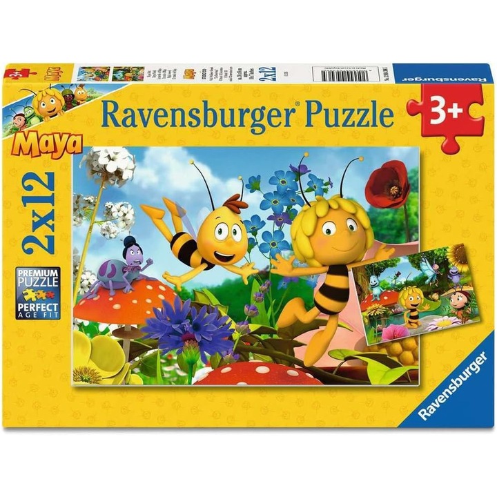 Puzzle Ravensburger Lumea Majas 2x12 Piese, 3 Ani+