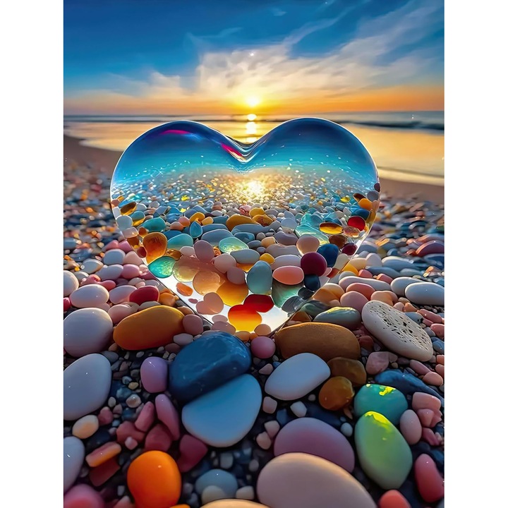 Puzzle 1000 Piese Adulti - Peisaj Pietre Inima, Cadou Decor Perete
