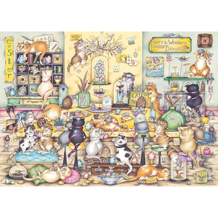 Puzzle Ravensburger 1000 Piese Pisici Amuzante, 14+ Ani