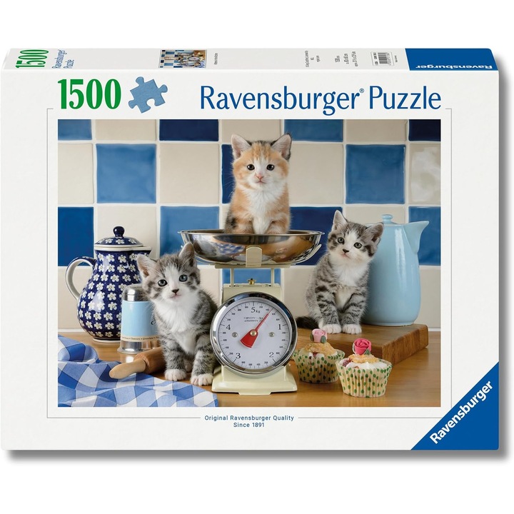 Puzzle 1500 Piese - Pisicuta in Bucatarie