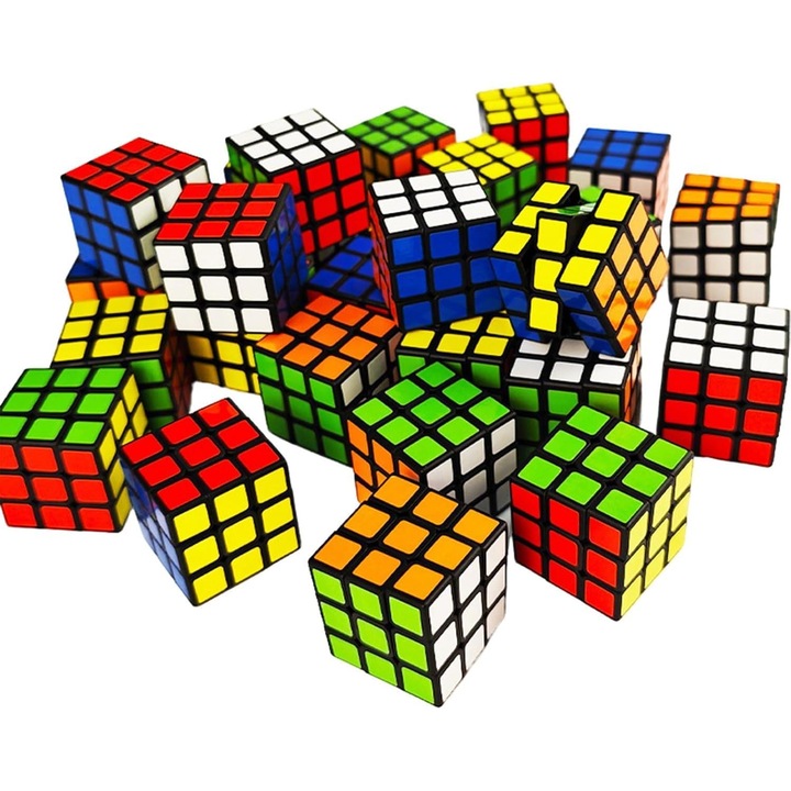 Set 18 Cuburi Magice Mini Inoe, 3 cm, Colorate, Jucarii de Calatorie