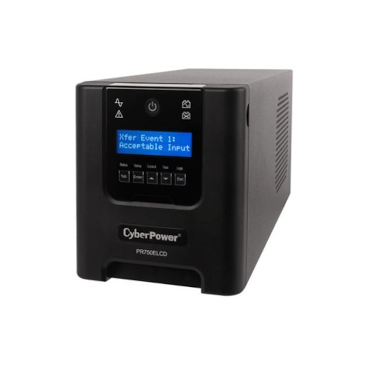 UPS Cyber Power PR750ELCD, 750 VA, 675 W, AVR, LCD Display, USB