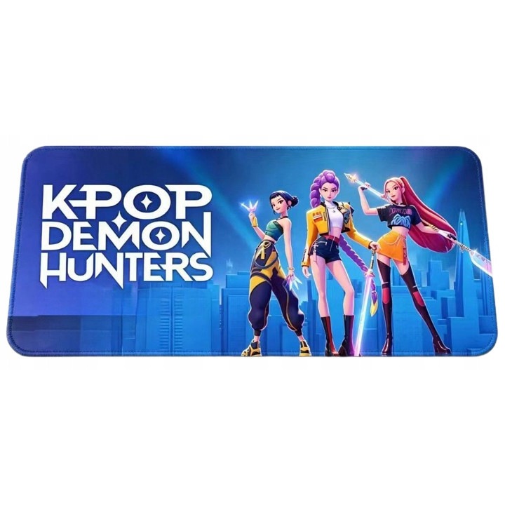Mousepad Pan i Pani Gadżet, K-POP Demon Hunters, multicolor, 90x40cm, set protector pentru birou