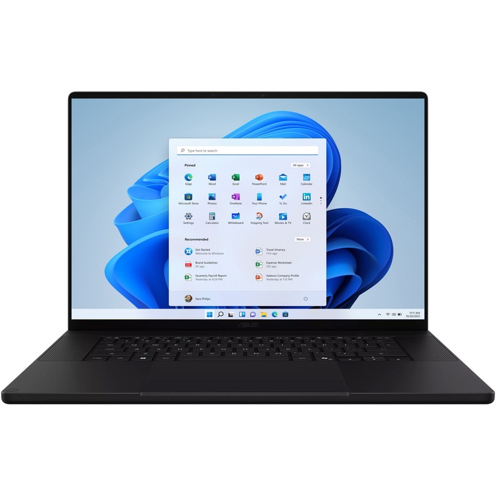 Laptop ASUS ProArt P16 H7607BA cu procesor NVIDIA RTX Spark N1X 6144-core GPU and 20-core CPU, 16" UHD+, OLED, Touch, 120Hz, 128GB LPDDR5X RAM, 2TB SSD, NVIDIA Blackwell RTX GPU, Windows 11 Pro, Nano Black