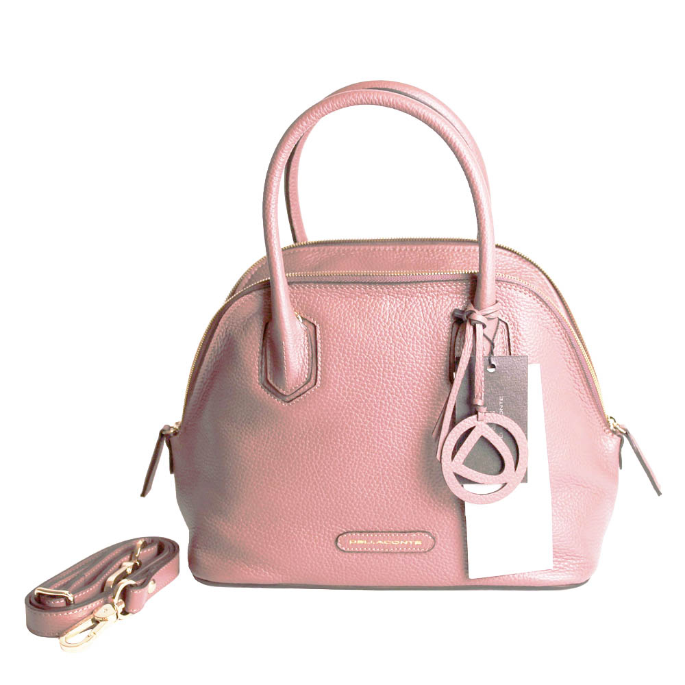 Geanta dama piele naturala, Dellaconte, Roz Deschis